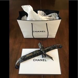 Authentic Chanel Box and Shopping Bag
